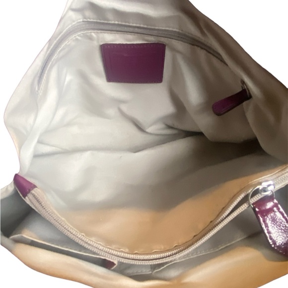 Coach Soho Shiny Patent Leather Buckle Bag Plum Purple - Picture 8 of 11